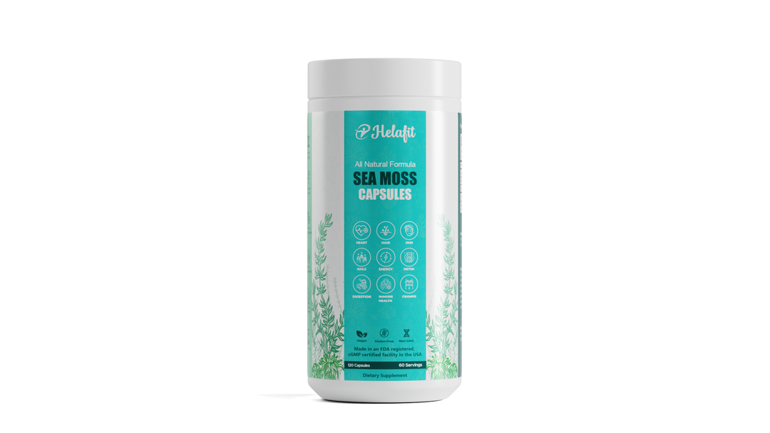 Sea Moss Capsules with Bladderwrack and Burdock Root