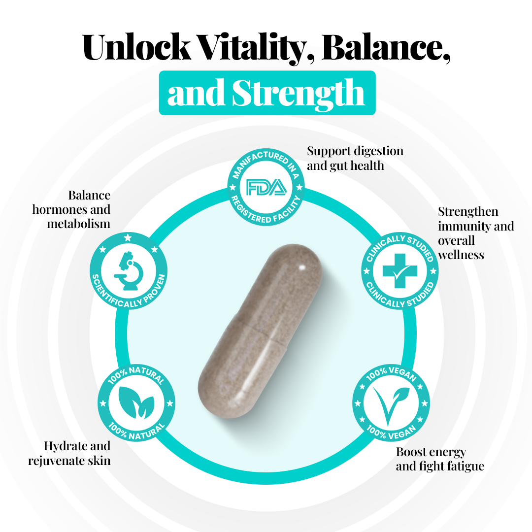 Sea Moss Capsules with Bladderwrack and Burdock Root